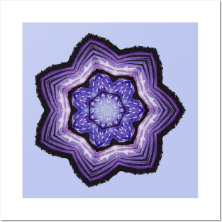 Abstract Flower Resembling Geode Posters and Art